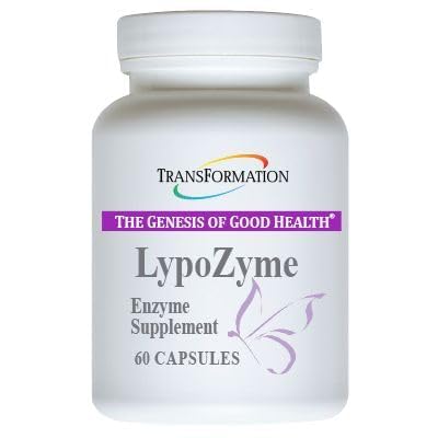TRANSFORMATION THE GENESIS OF GOOD HEALTH LypoZyme Enzyme Supplement, Advance Lipase Enzyme Blend for Healthy Digestion & Nutrient Absorption, Non-GMO,60 Cap