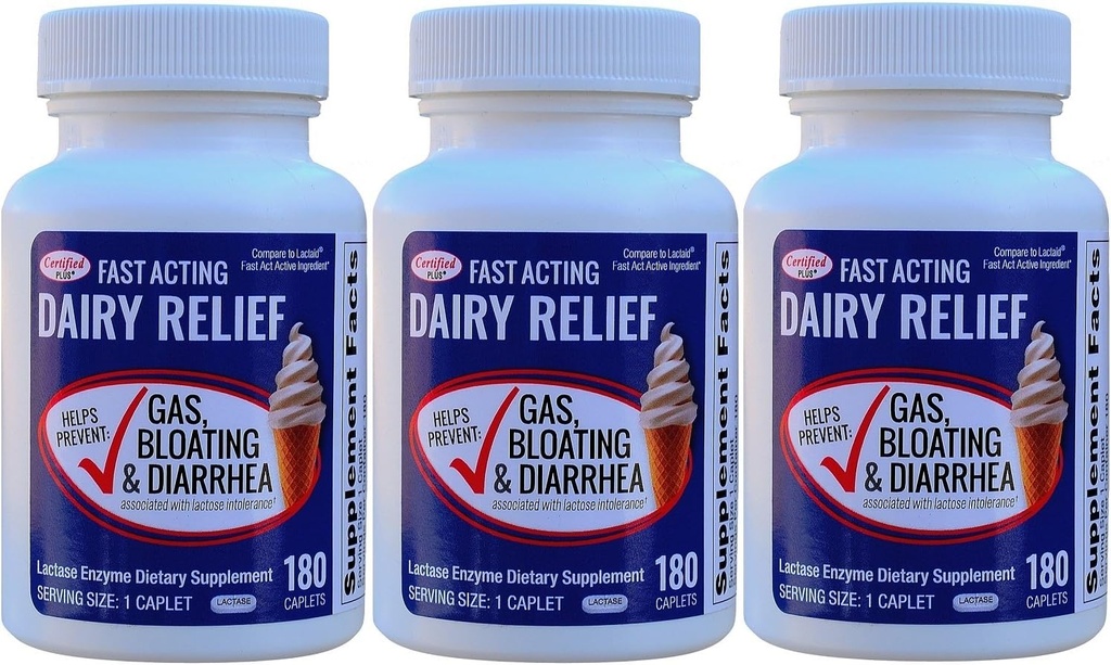 [BRSWGZQKCEHBUFDA] Fast Acting Lactase 540 Caplets Generic Lactase Fast Act 9000 FCC Units per Caplet