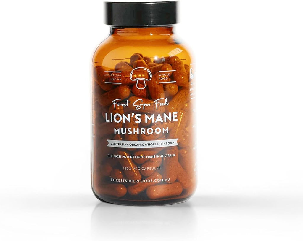 Lion's Mane Mushroom Capsules | Australian Grown | Wh96 Words 697 charactersole Food | Full Spectrum | Freeze-Dried | 120 Capsules