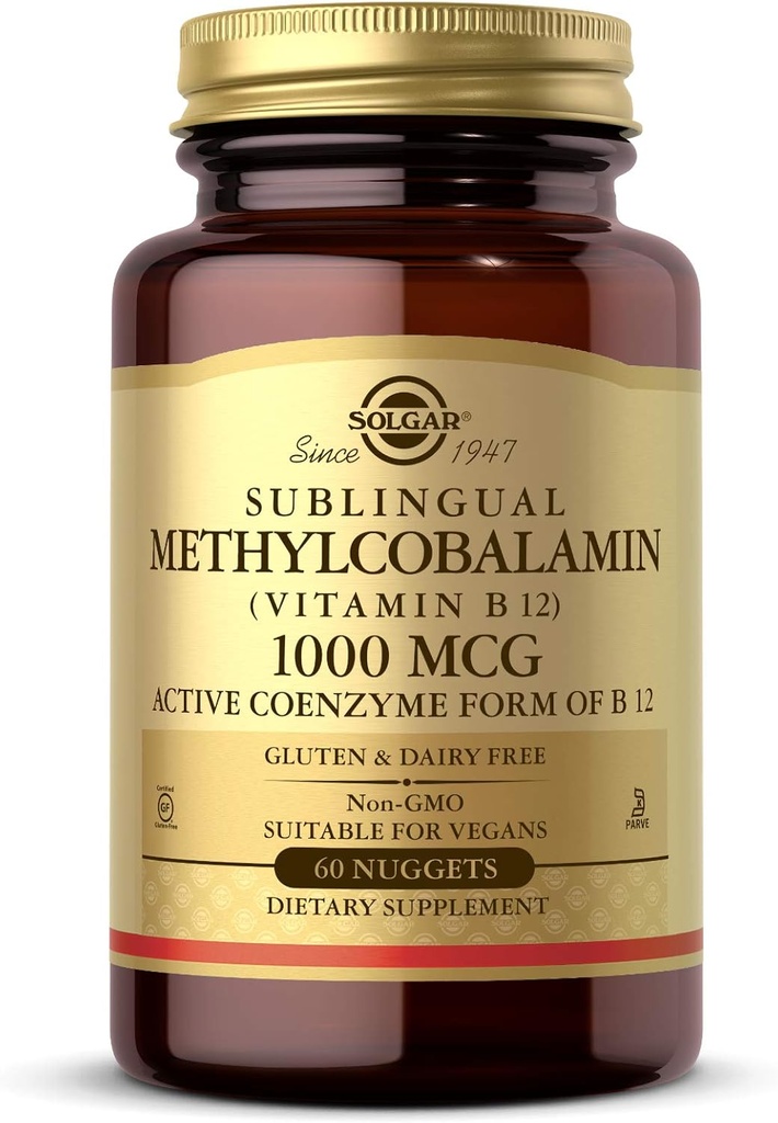 [BRSWIYYFCF6BWF3U] Solgar Methylcobalamin 1000 mcg, 60 Nuggets