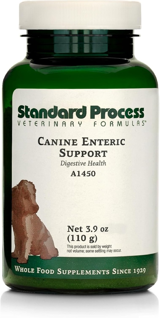 Standard Process Canine Enteric Support - Digestive System Support for Dogs - Nutritional Dog Supplement for Gut Health - Canine Supplement Formula to Aid Healthy Digestion - 110 g