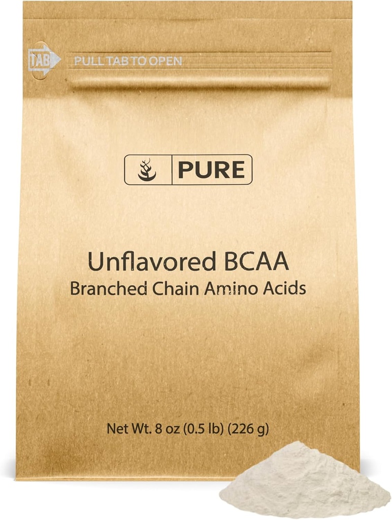 Pure Original Ingredients Unflavored Instantized BCAA (8oz) Powder, Branched Chain Essential Amino Acids, Supplement (8 Ounce)