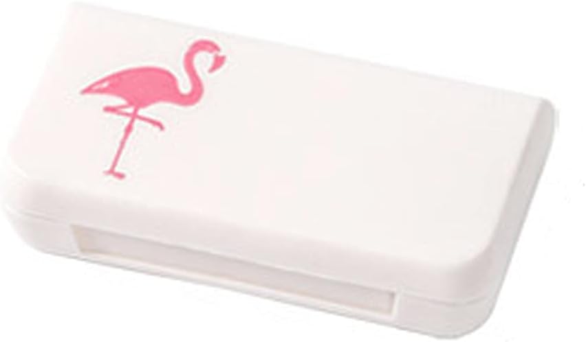 Travel Pill Case 3 Compartments Portable Pill Case Dustproof and Moisture-Proof Daily Pill Case Small Pill Box for Vitamins, Fish Oil, Supplements(Flamingo)