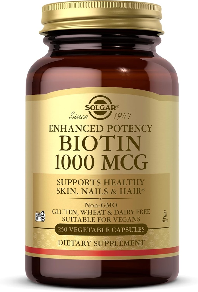 [BRSWIY37BB4GKDA3] Solgar Biotin 1000 mcg, 250 Vegetable Capsules