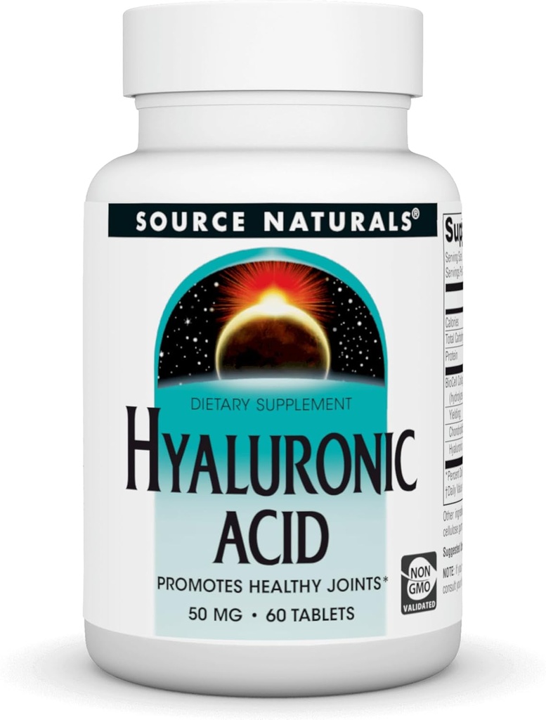 Source Naturals Hyaluronic Acid, 50mg, 60 Tablets
