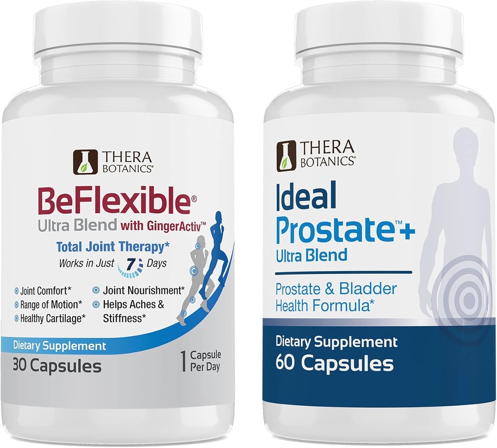 BeFlexible Ultra Joint Support Supplement and Ideal Prostate Ultra Powerful Prostate Supplement for Men* Bundle