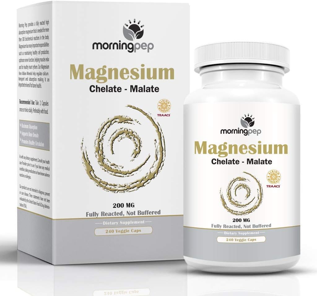 Magnesium Bisglycinate Chelate 240 Vegi Caps 200mg Elemental per Serving