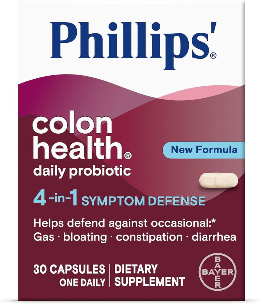 Phillips' Colon Health Probiotic Capsules, 30 Count Bottle - Pack of 3