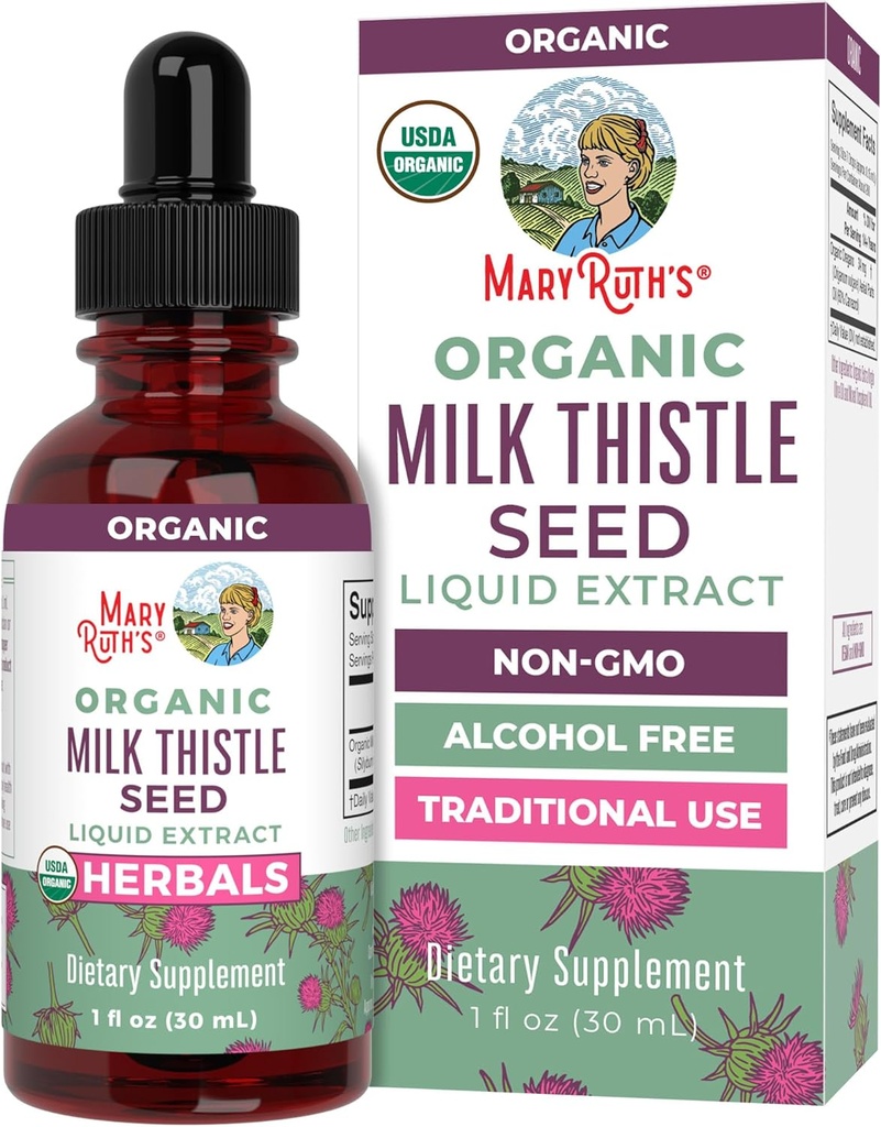 [BRSRMH35DMCWAG3K] MaryRuth Organics Milk Thistle Seed Liquid Extract, 1 FZ