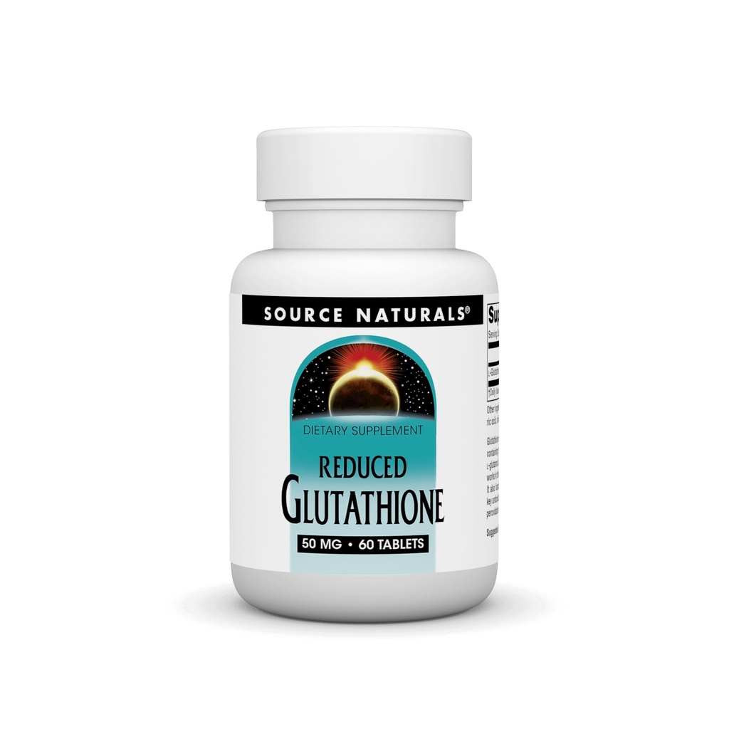 Source Naturals Reduced Glutathione, Supplement for Liver Support* - 50mg - 60 Tablets