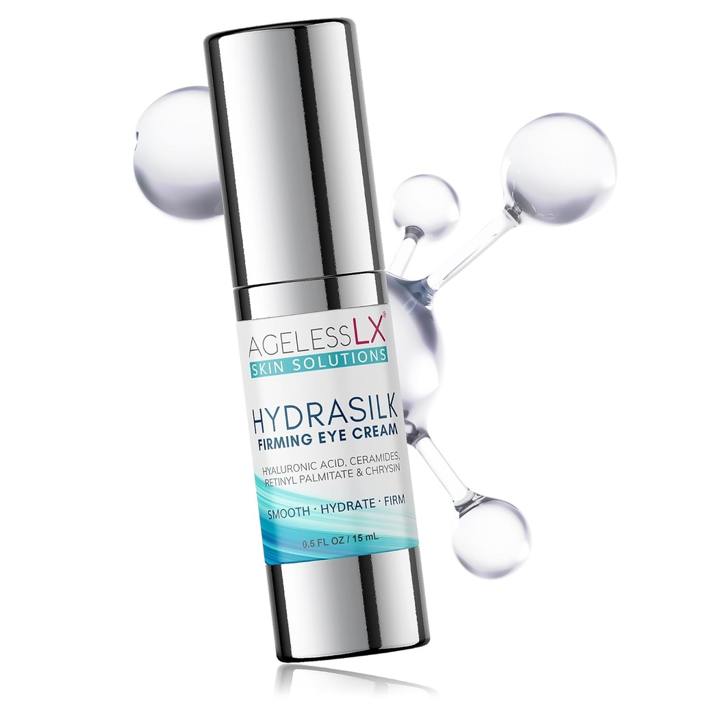 [BRSRMY3YCBYAM3YU] Hydrasilk Eye Cream - Firming Under Eye Cream for Dark Circles and Puffiness - Hyaluronic Acid Moisturizer for Wrinkles, Fine Lines and Puffy Eye Bags - 0.5 OZ
