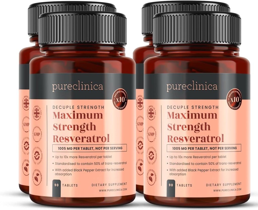 Bilberry Extract 10,000mg x 720 Tablets (4 Bottles) - 10 X More anthocyanidins per Tablet Than Most Others