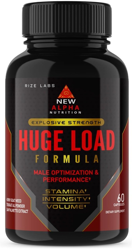 Huge Load Formula for Men, A Complete Daily Wellness Supplement for Overall Wellness and Peak Performance, Extra Strength Formula (60 Capsules)