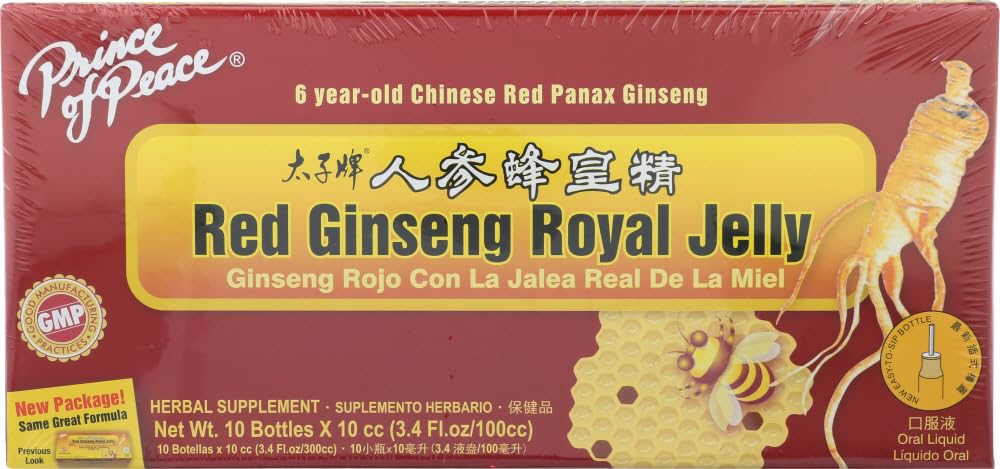 Prince of Peace Red Ginseng - Royal Jelly - 10 cc - 10 Count