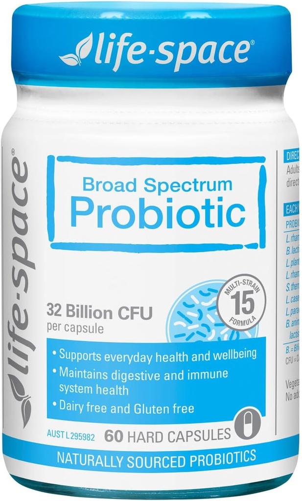 [BRSWK2Q6OBYBKCLA] Life Space Broad Spectrum Probiotic 60 Capsules