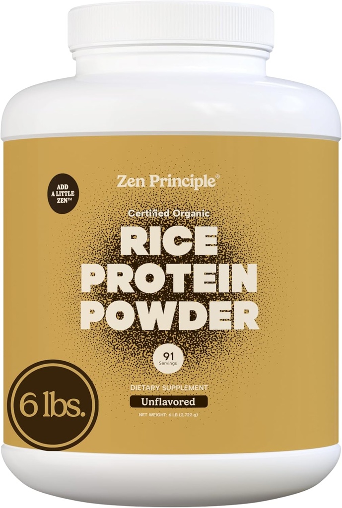 [BRSW2CQBCABWGCL5] Zen Principle Organic Brown Rice Protein 6 LB. USDA Certified Organic. Unflavored. Non-GMO. Vegan.