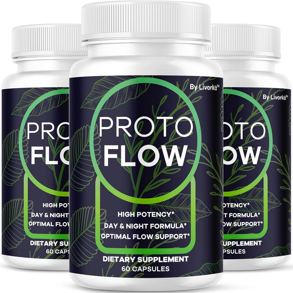 (3 Pack) Proto Flow - Proto Flow Support, ProtoFlow, ProtoFlow Reviews, ProtoFlow Formula, Proto Flow Male Capsules, Proto Flow Supplement for Men, Proto Flow Pills, 180 Capsules for 3 Months