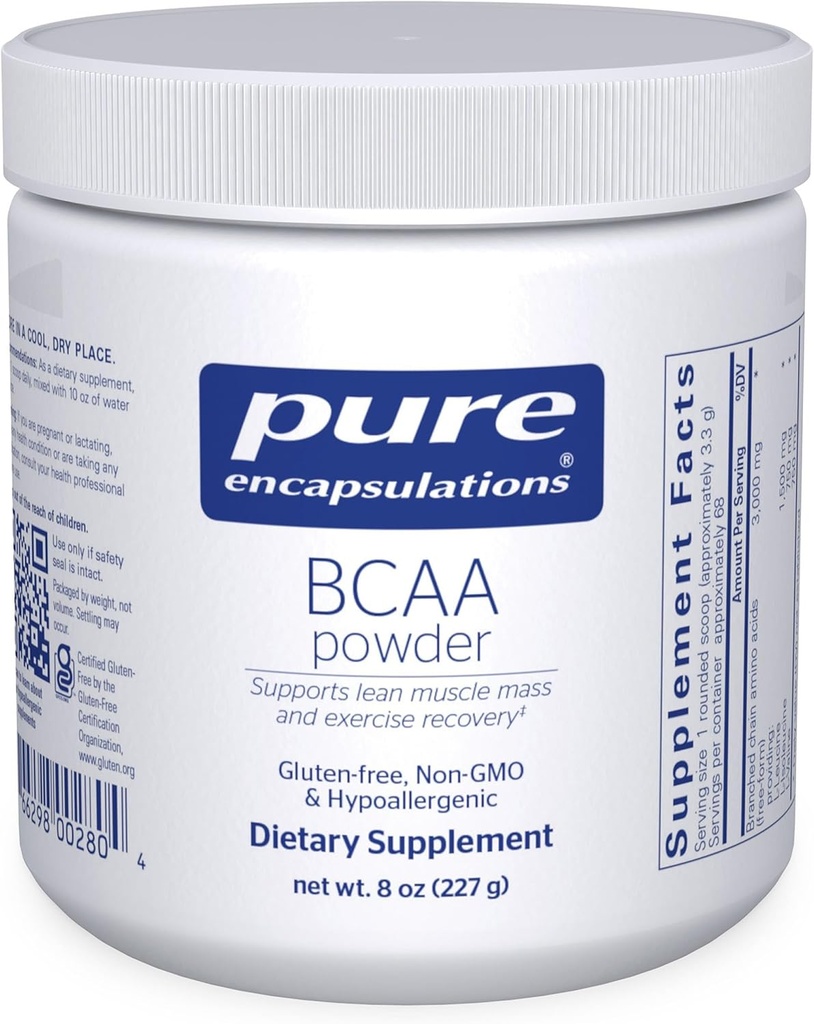 [BRSWIYQECUHWOFTG] Pure Encapsulations BCAA Powder | Hypoallergenic Supplement to Support Muscle Function During Exercise | 8 Ounces