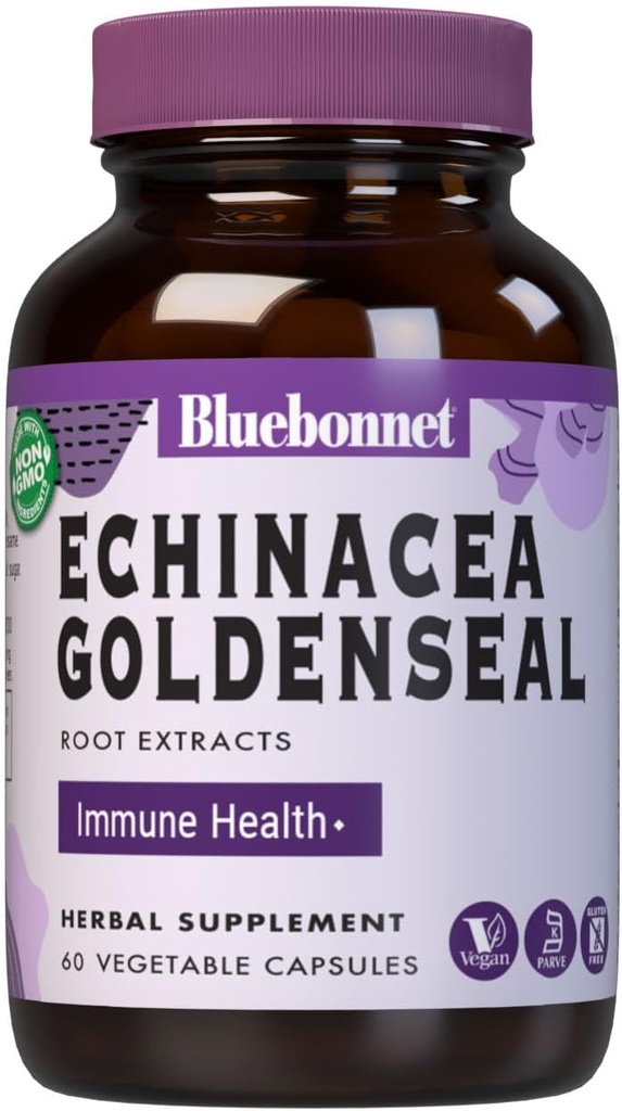 [BRSWIYQZBQPB4AI7] BlueBonnet Echinacea Goldenseal Root Extract Supplement, 60 Count