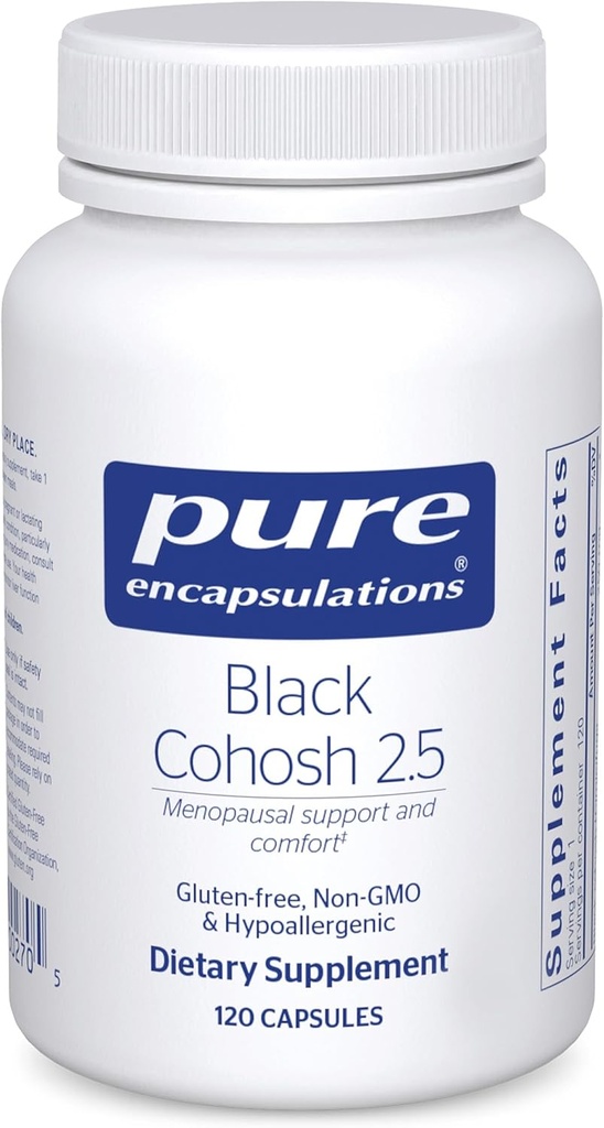 Pure Encapsulations Black Cohosh 2.5 | Hypoallergenic Supplement to Offer Support During Menopause* | 120 Capsules