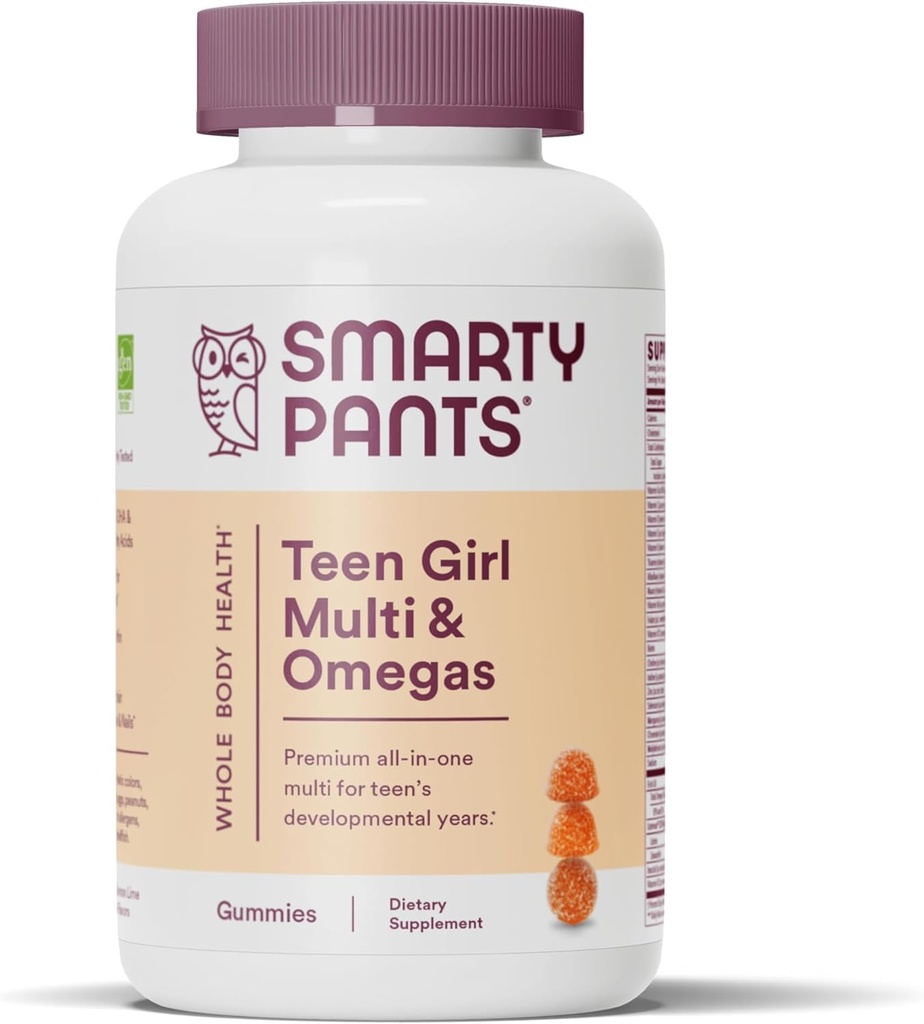 SmartyPants Teen Girl Multi & Omegas Gummies, 90 Count