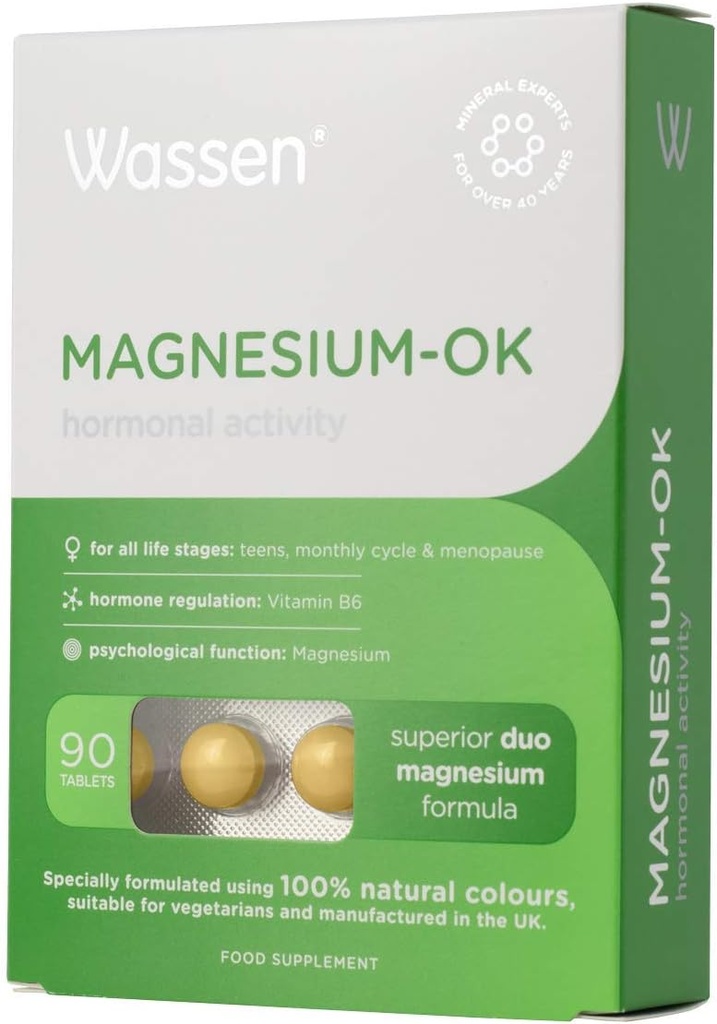 Magnesium OK Vitamins & Minerals for Women During The Monthly Cycle 90 Tablets