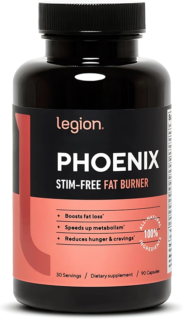 Legion Phoenix Thermogenic Fat Burners & Weight Loss Pills - 30 Serv, 90 Capsules