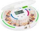 Live Fine Automatic Pill Dispenser with 28-Day Electronic Medication Organizer, 6 Dosage Templates, Easy-Read LCD Display, Sound & Light Alerts & Key for Prescriptions, Vitamins, Supplements & More