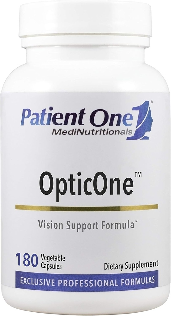 Patient One OpticOne | Supplement to Support Optic Nerve Health and Eyesight Function* | With Vitamins A and E, Lutein, ALA and More | 180 Capsules