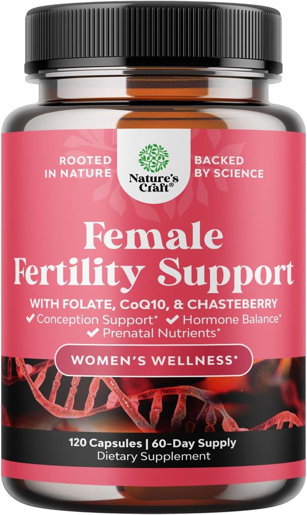 [BRSROYYZCN5RAFDG] Fertility Supplement for Women with Prenatal Multivitamins - Female Fertility Support with Prenatal Choline Inositol Folate Chasteberry and CoQ10 Fertility Blend for Women to Promote Faster Conception