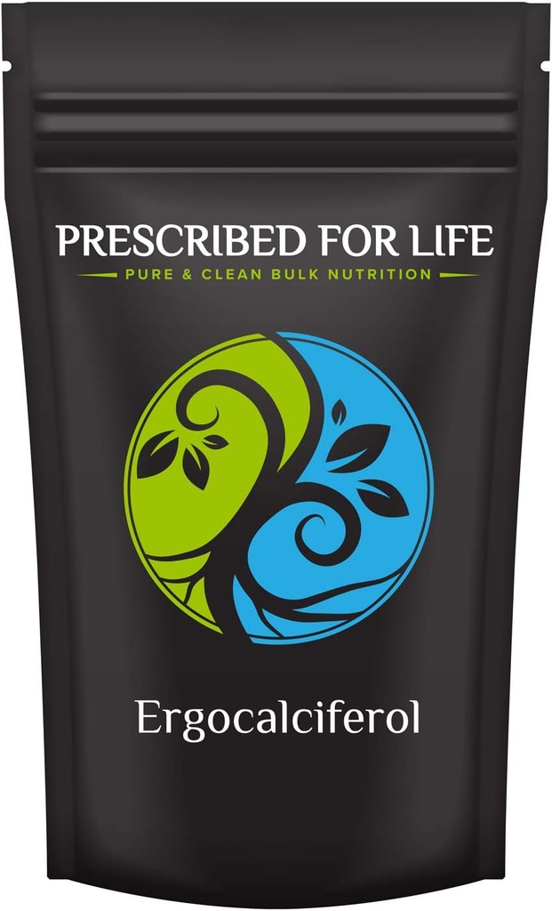 Prescribed For Life Ergocalciferol Vitamin D2 Powder | Natural Vitamin D Supplements | Vegan, Gluten Free Non GMO (4 oz / 113 g)