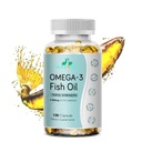 Triple Strength Wild Alaskan Fish Oil, Omega-3 2500mg, EPA 1,300mg + DHA 1,200mg, Supplement for Heart and Joint Health, 2 Month Supply, 120 Softgels