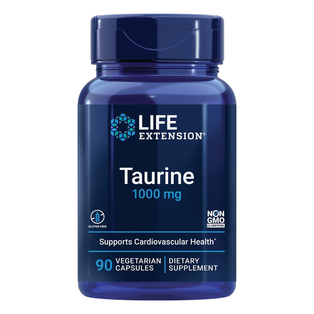 Life Extension DHEA Hormone Balance 100 Capsules and Taurine Brain Heart Health 1000mg 90 Capsules Bundle