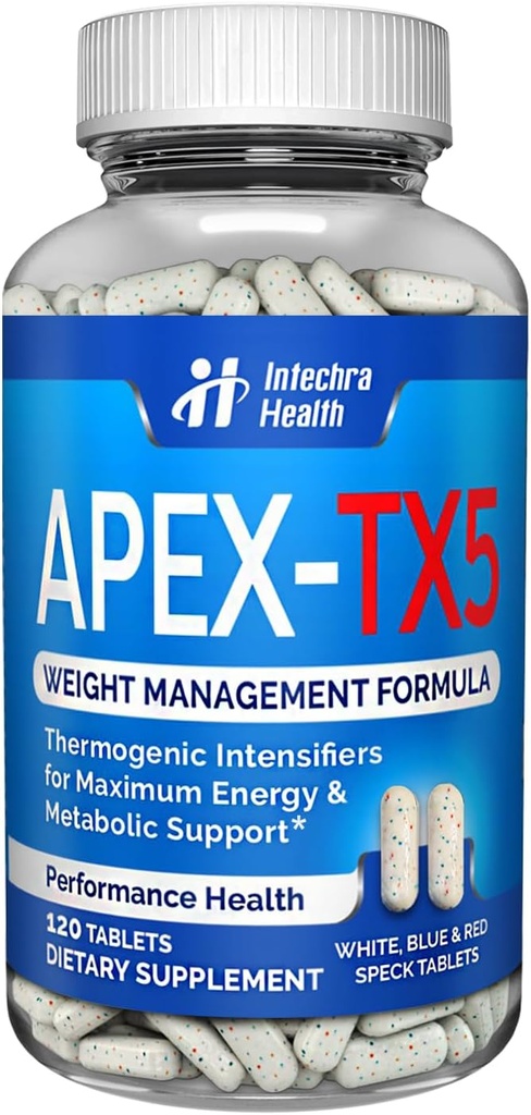 [BRSWIAYLOQDAY3YV] Weight Management Dietary Supplement 120 White Blue Red Speck Tablets Manufactured in the USA Highest Professional Quality