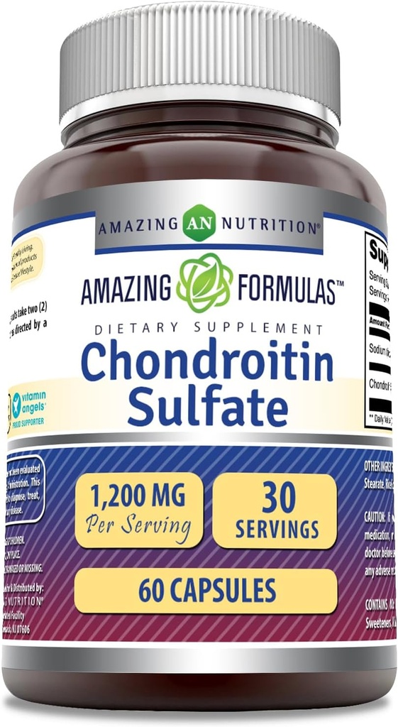 [BRSRO2YNDIMG2YLK] Amazing Formulas Chondroitin Sulfate 1200 mg Per Serving Supplement | Capsules | Non-GMO | Gluten Free | Made in USA (1 Pack, 60 Count)