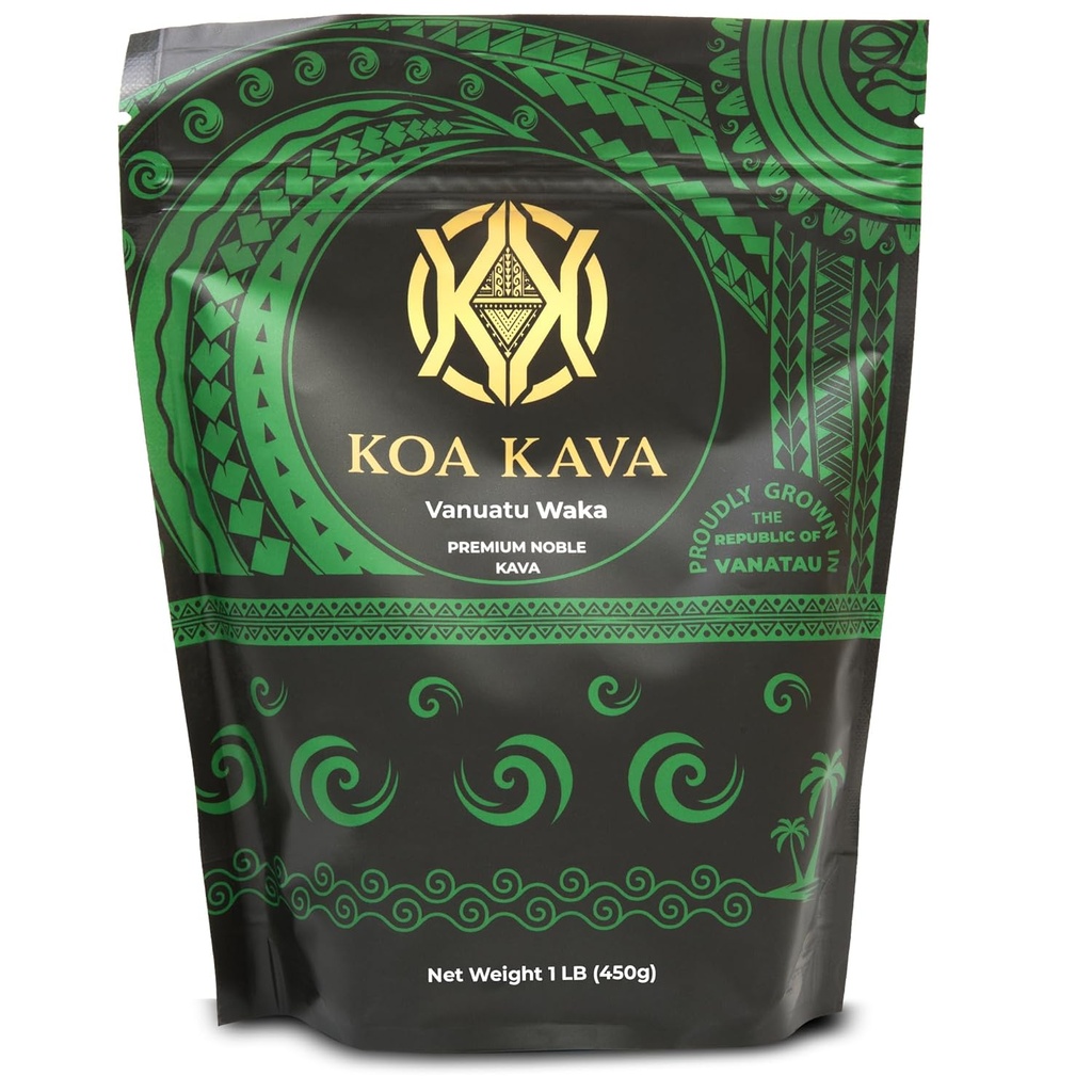 [BRSRO2Y7OQAQMFLK] Vanuatu Koa Kava Kava Powder - Premium Noble Waka Kava Tea made from Lateral Roots in Vanuatu for Authentic Relaxation. 1 Pound Bag