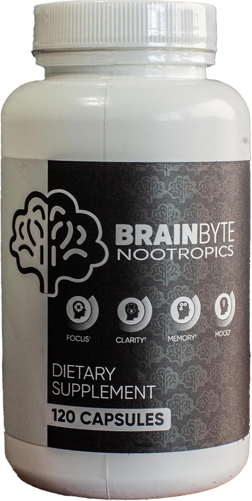 All-in-One Nootropic Supplement for Men & Women | Caffeine-Free Focus with L-Theanine & Phosphatidylserine (120 Count)