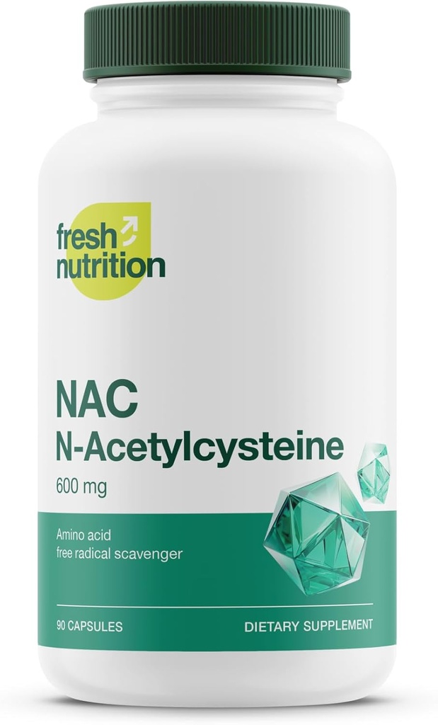 [BRSWGBIHCEMWCA3X] NAC Supplement - N Acetyl Cysteine - High Dosage 600mg - Amino Acids - Vegan Friendly - Pure NAC Powder - 90 Capsules