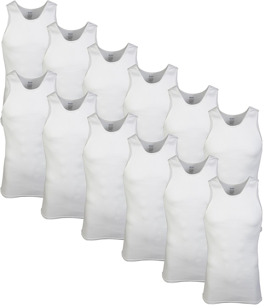 [BRSRMBACDIFWCHIY] Gildan Men's A-Shirt Tanks, Multipack, Style G1104