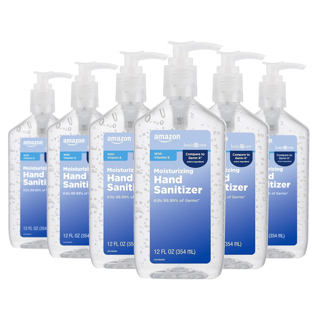 [BRSWYADYO4IQI3LJ] Amazon Basic Care - Original Hand Sanitizer 62%, 12 fl oz (Pack of 6)