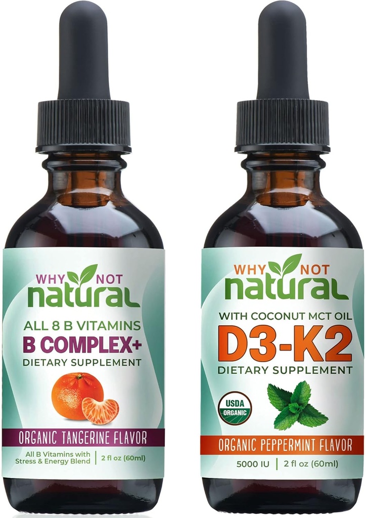 [BRSRMFAZOADWCCA3] Why Not Natural Vitamin B Complex and Organic Vitamin D3K2 Liquid Drops