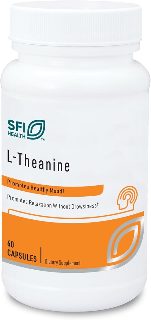 Klaire Labs SFI Health L-Theanine - 100mg Suntheanine to Promote Promote Relaxation (60 Capsules)