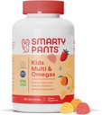 SmartyPants Kids Complete Gummy Vitamins: Multivitamin, Vitamin D3, B12 (Methylcobalamin), AND Omega 3 DHA / EPA Fish Oil, 120 count
