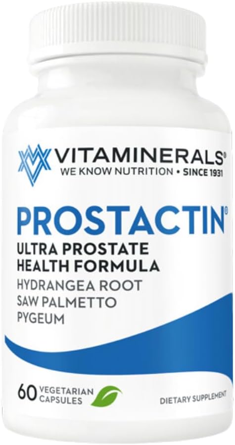 [BRSWYAIFAQHAYDIY] Vitaminerals® Prostactin | Prostate Support | Saw Palmetto 230mg | Pygeum | Lycopene | Pumpkin Seed & More | 60 Veggie Caps