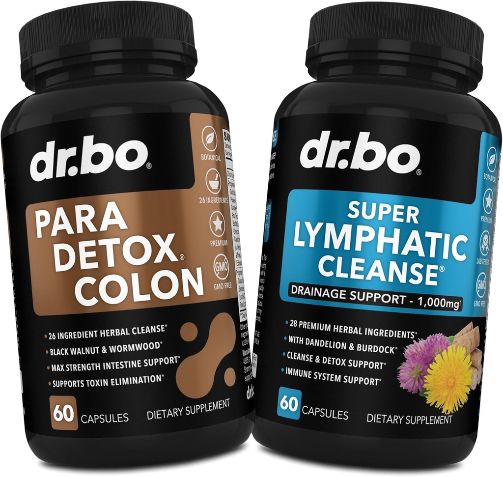 Colon Cleanse Pills Body Detox & Lymphatic Drainage - Intestinal Guard Cleanser for Stomach Gut & Lymph Support Supplements Pills - Lymphatic Support Lymph Node Detox Cleanse System Drainage