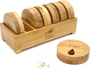e-Pill Bamboo Weekly Pill Organizer, 7 Day Pill Box for Tablets, Vitamins or Supplements