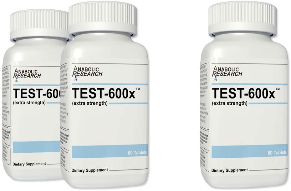 Test-600x - Testosterone Support & Muscle Growth Formula - 180 Tablets - 3 Month Supply