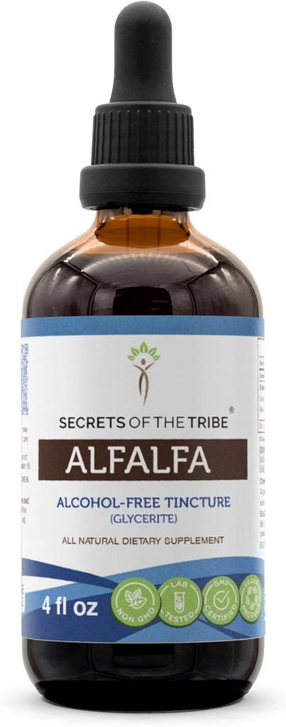 Alfalfa Tincture Alcohol-Free Liquid Extract, Alfalfa Dried Leaf 4 fl oz