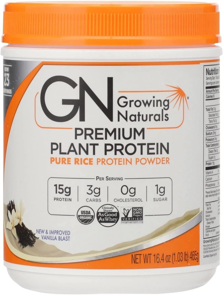 Rice Protein Isolate Powder Vanilla 1.03 Pound