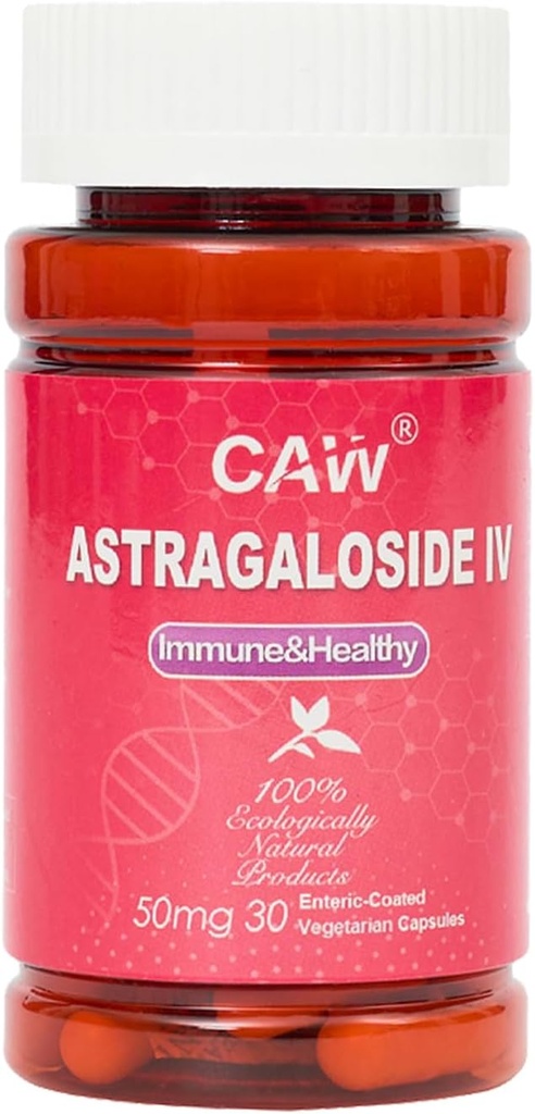 [BRSWIGA7BEFGAC36] CAW Astragaloside IV Immune Support | Max Absorption Anti-Aging Supplement | 50mg 30 Enteric-Coated Vegetarian Capsules